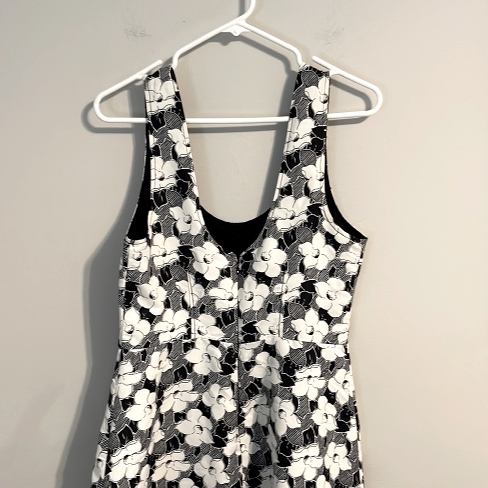 Tracy Reese plenty Black and White Floral summer dress size 8 - Picture 5 of 10